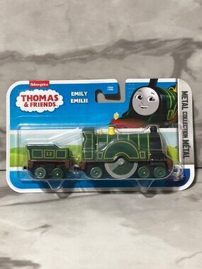 THOMAS AND FRIENDS - METAL Collection ENGINE EMILY 12 Green Yellow PUSH Along